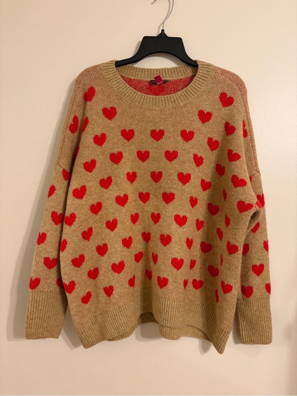 Vince Camuto | Heart Pattern Crewneck Sweater size XL